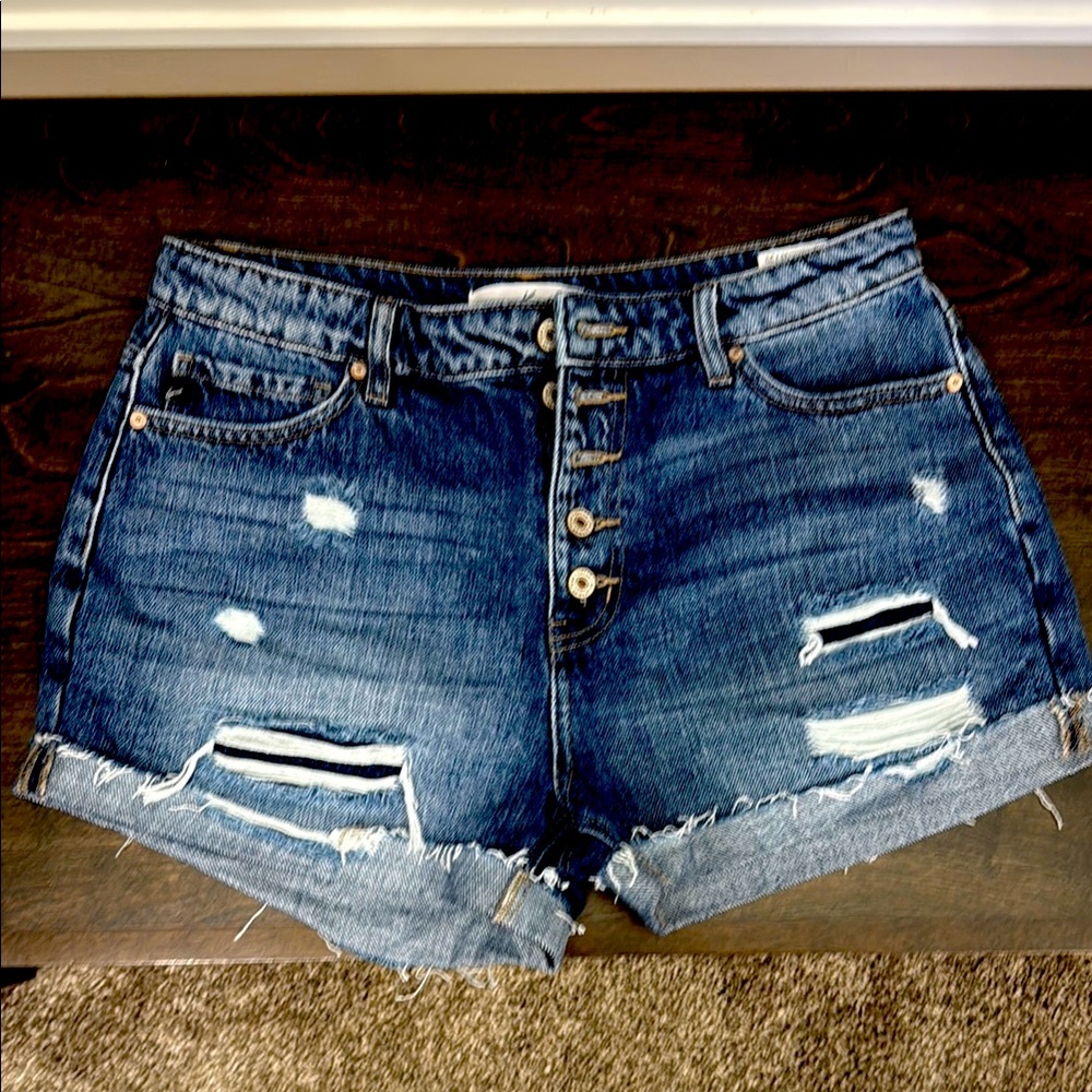 Kancan Denim Distressed Women's Shorts